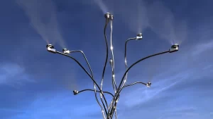 Mistree evaporative cooling