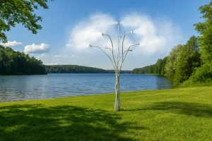 Mistree next to lake